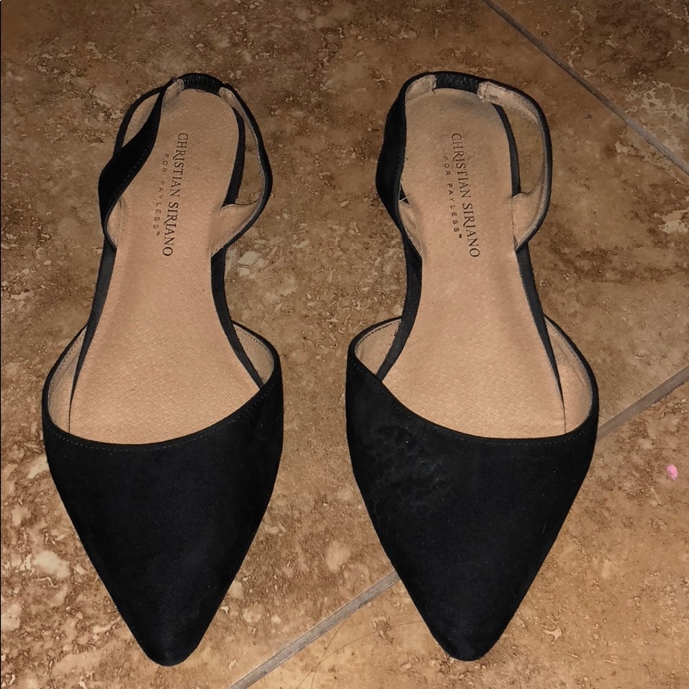 Black Pointed Flats